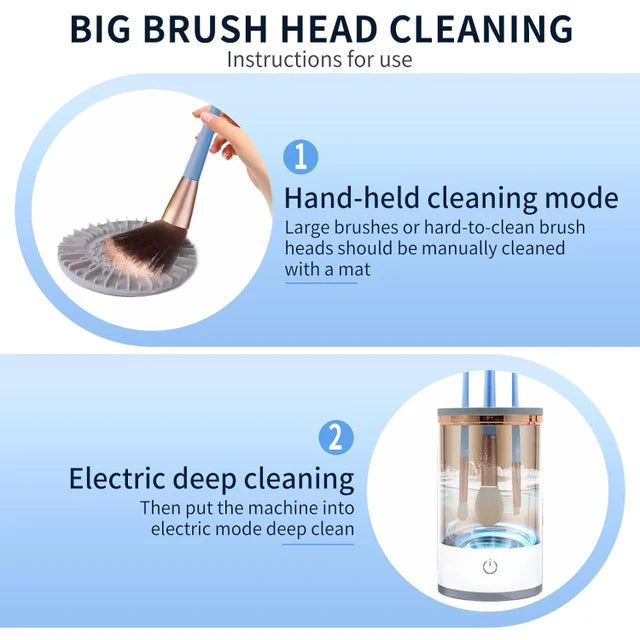 Automatic Electric Makeup Brush Cleaner Machine: Fast, Deep Cleaning, USB Powered