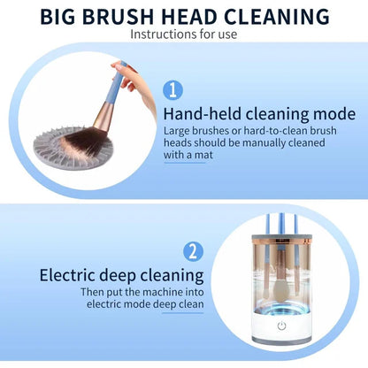Automatic Electric Makeup Brush Cleaner Machine: Fast, Deep Cleaning, USB Powered