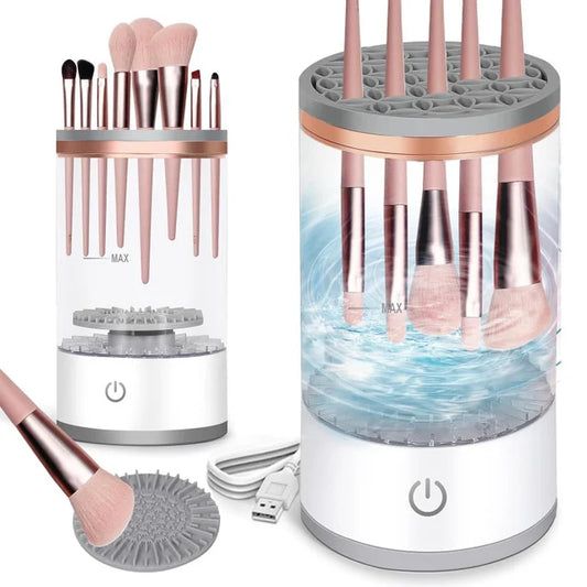 Automatic Electric Makeup Brush Cleaner Machine: Fast, Deep Cleaning, USB Powered