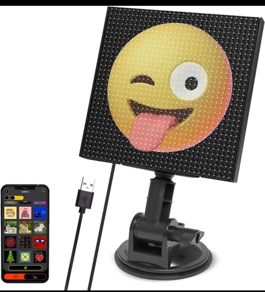 Customizable RGB Car LED Display Screen with Bluetooth App Control for Messages