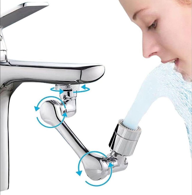 1080° Rotating Faucet Head Kitchen Aerator Nozzle Dual Flow Sprayer